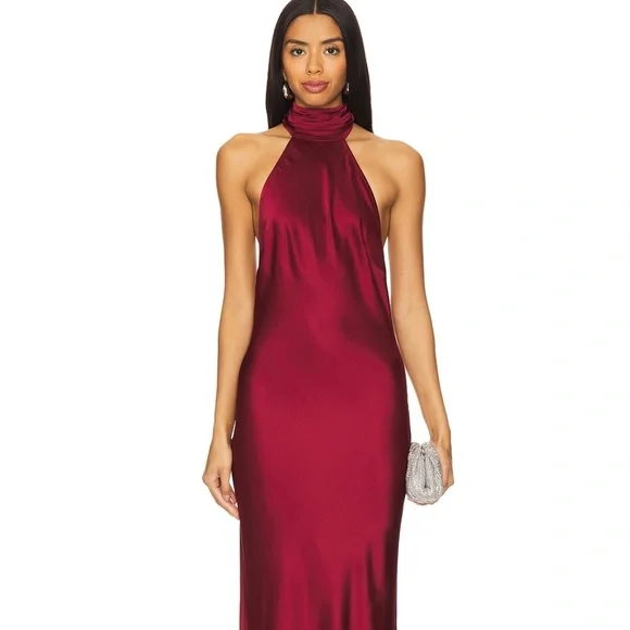 House of Harlow 1960 x REVOLVE Astra Gown in Burgundy - Picture 3 of 15